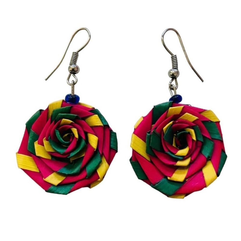 Colorful Handmade Flower Earrings